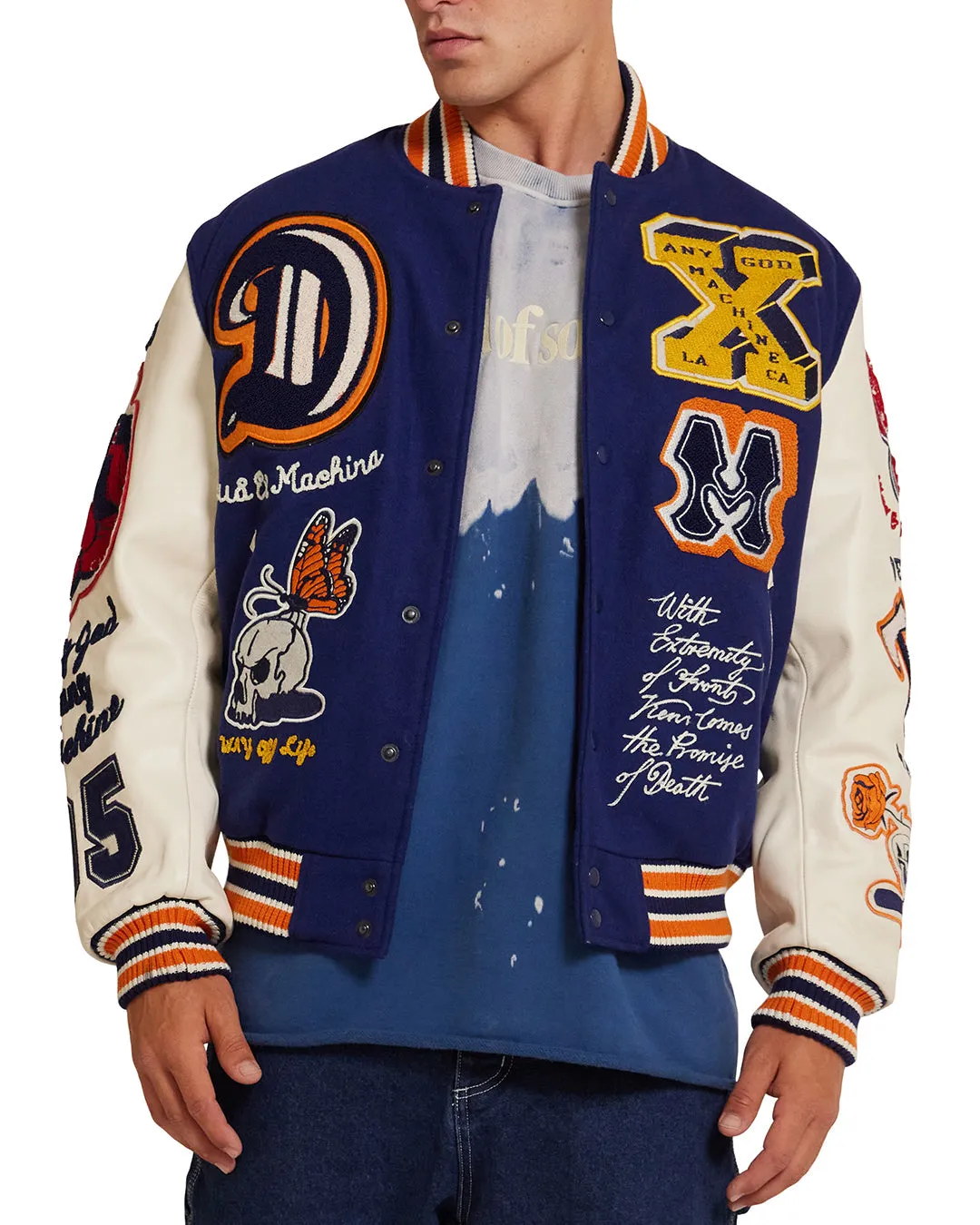 Amanita Varsity Jacket - Patriot Blue sold by Deus Ex Machina