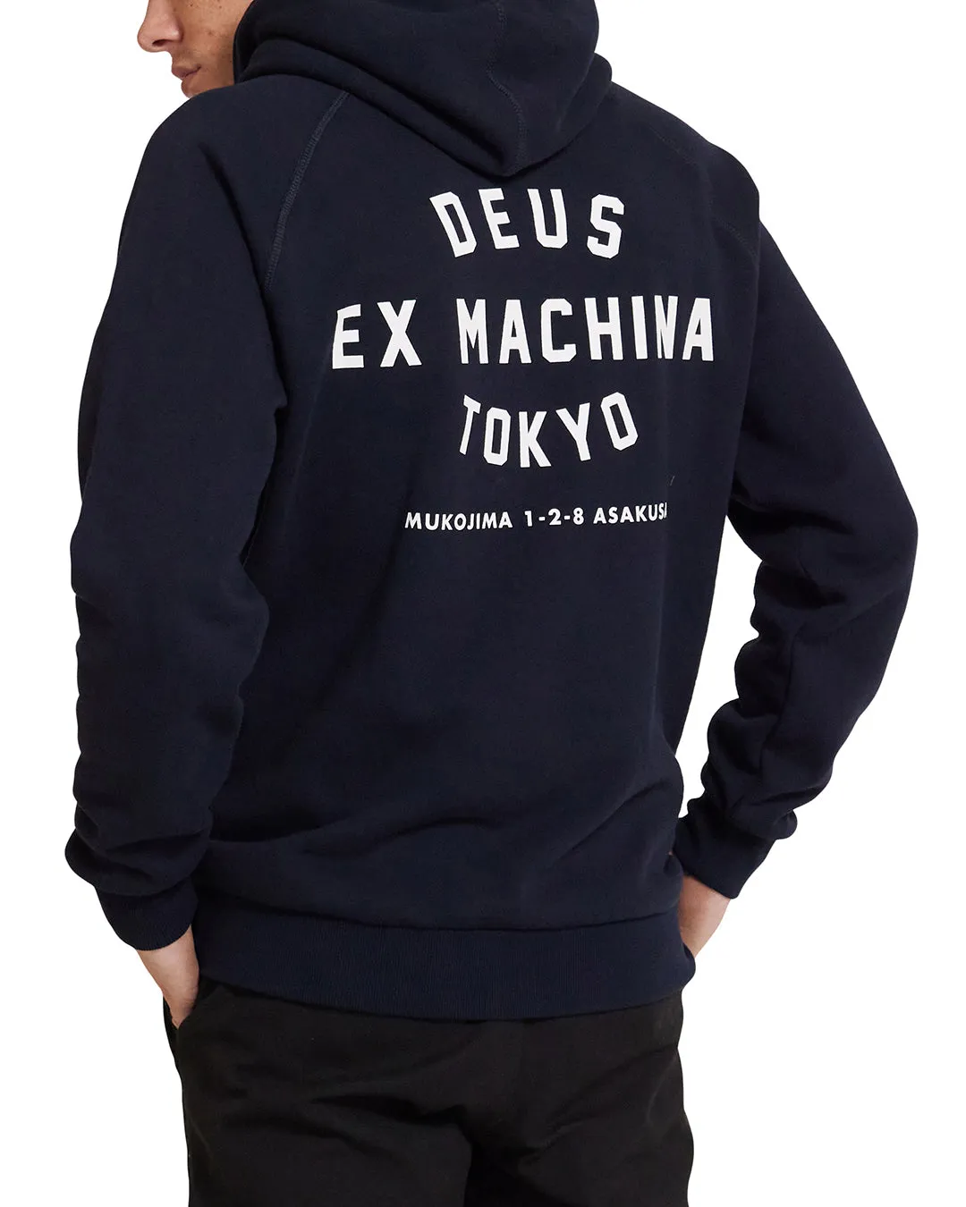 Tokyo Address Hoodie - Navy sold by Deus Ex Machina