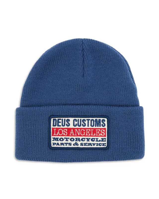 Dyno Beanie - Mechanic Blue sold by Deus Ex Machina