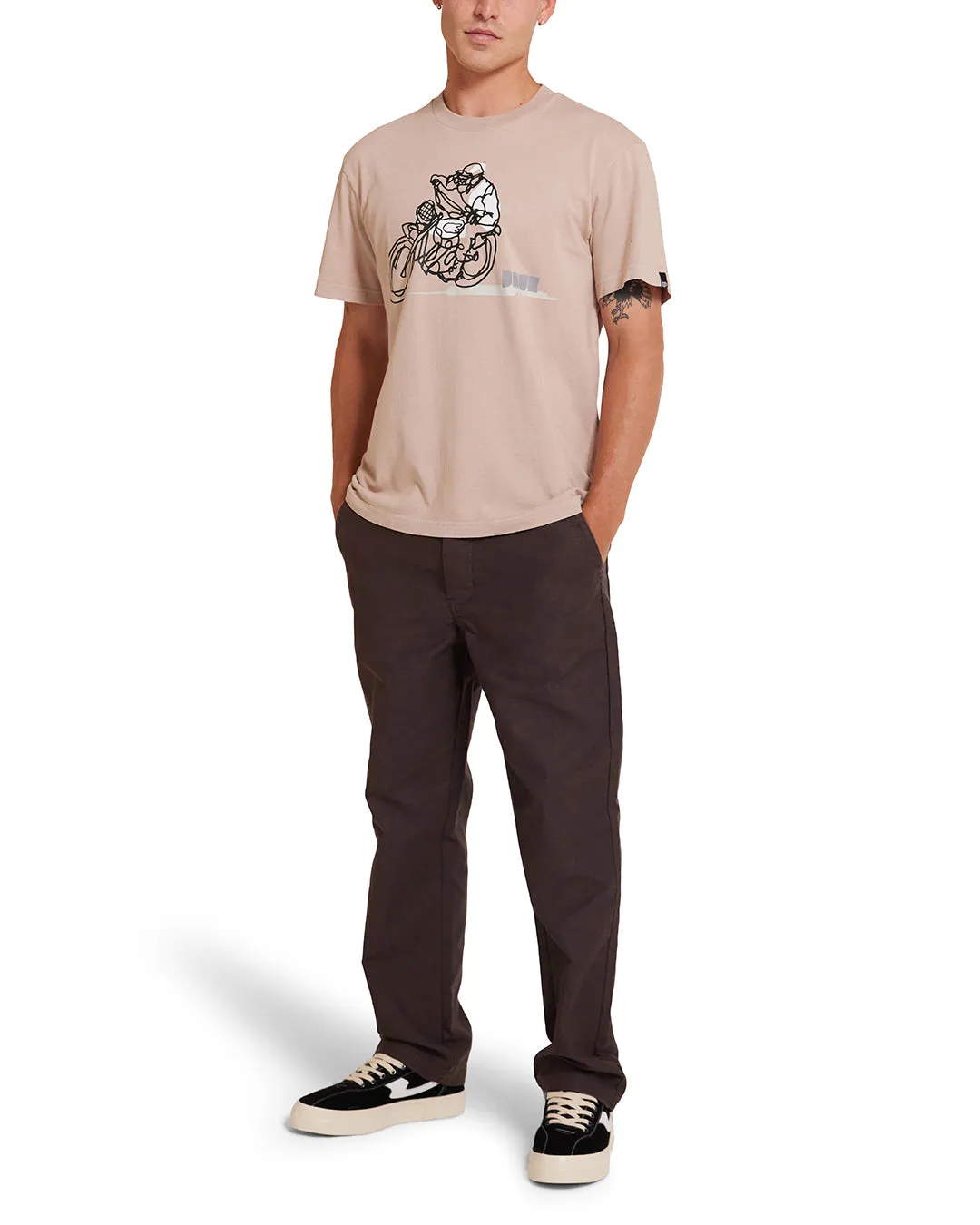 Malcontent Tee - Khaki sold by Deus Ex Machina product image thumbnail 3