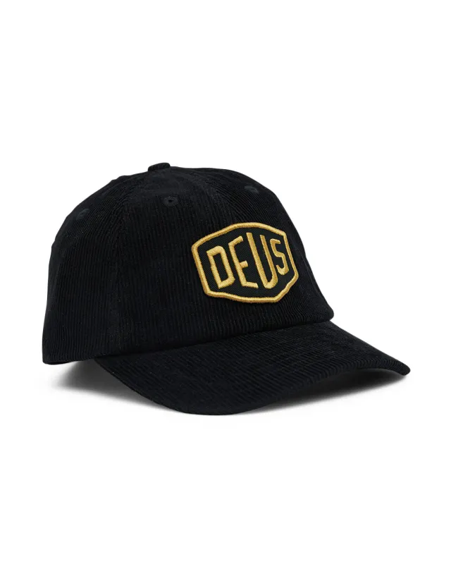 Shield Cord Dad Cap - Black sold by Deus Ex Machina