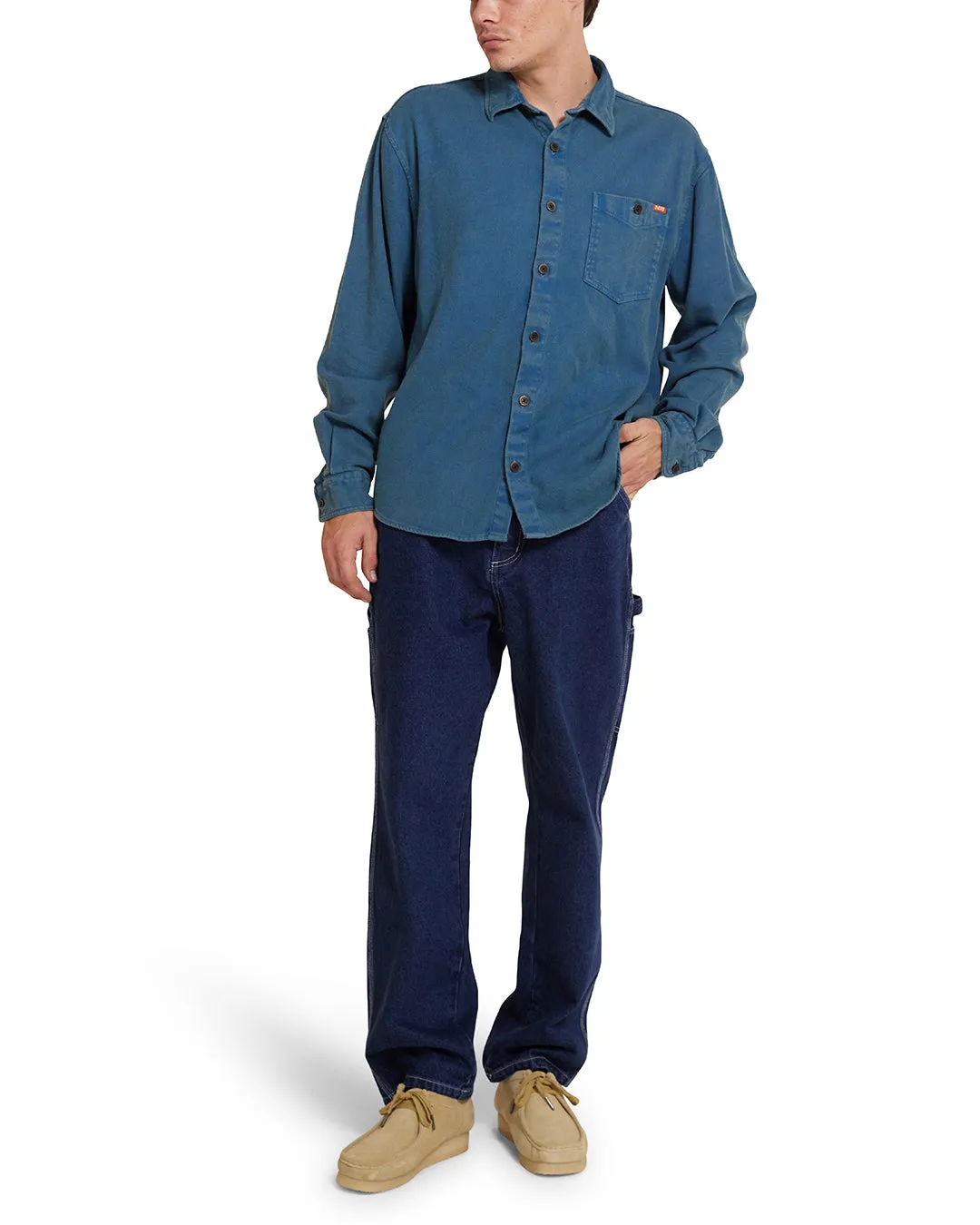 Keon Flannel Shirt - Moroccan Blue sold by Deus Ex Machina product image thumbnail 3