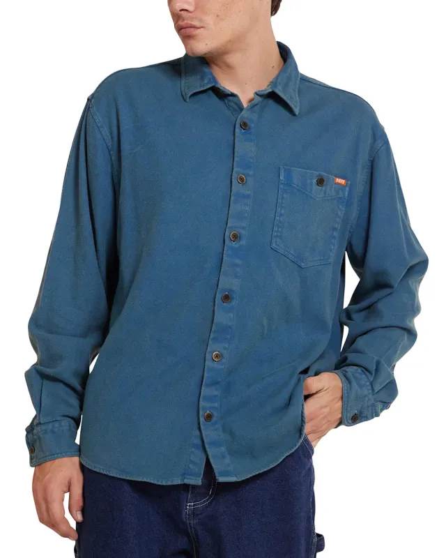 Keon Flannel Shirt - Moroccan Blue made by Deus Ex Machina
