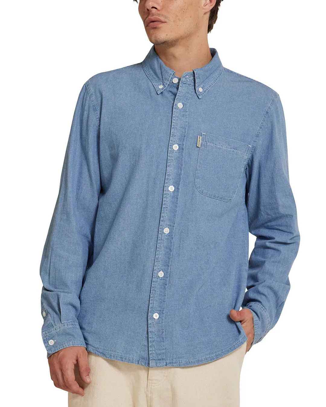 Phoenix Bd Chambray Shirt - Indigo sold by Deus Ex Machina