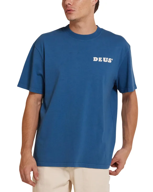 Real Good Tee - Moroccan Blue sold by Deus Ex Machina