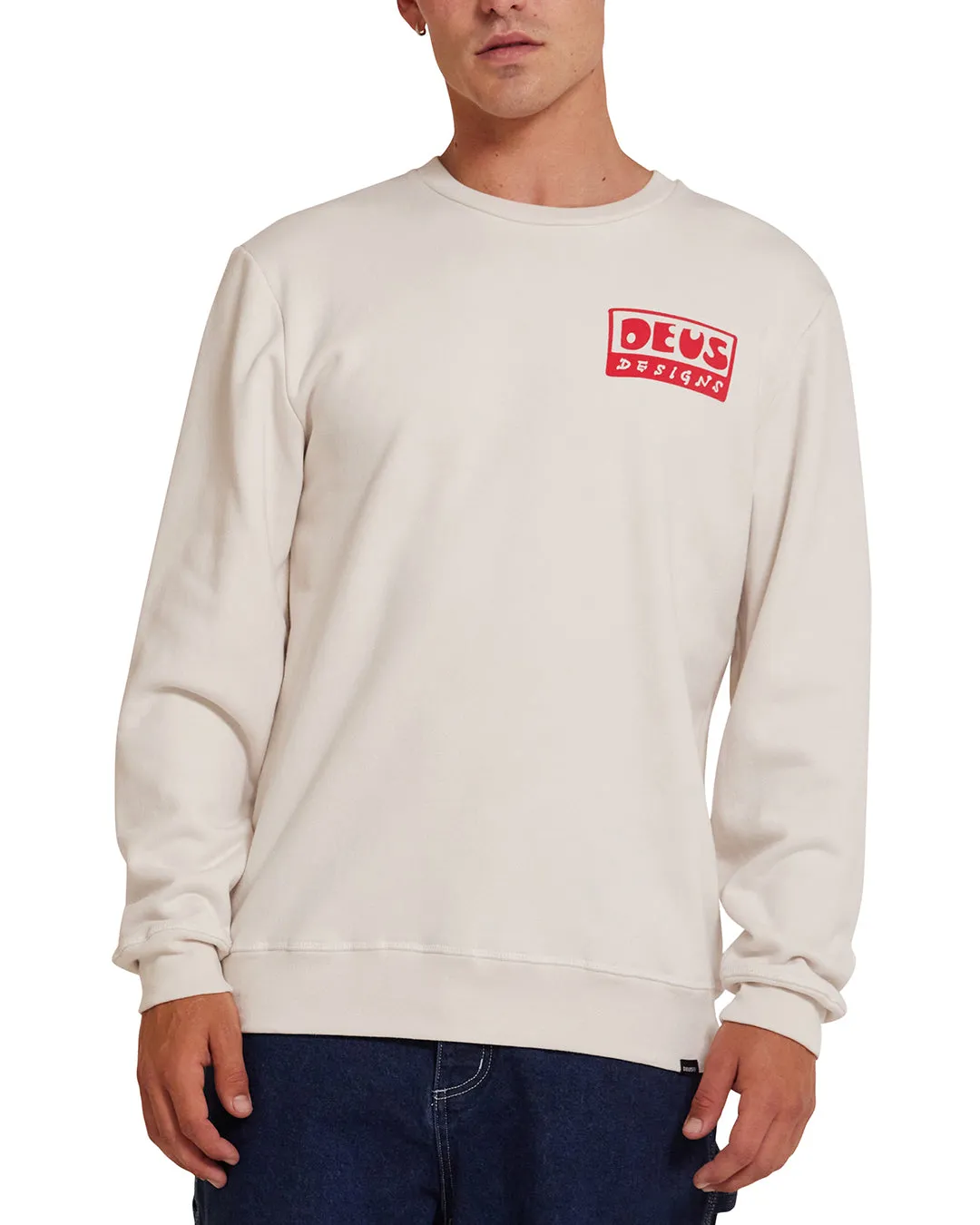 Nice To See You Crew - Vintage White sold by Deus Ex Machina