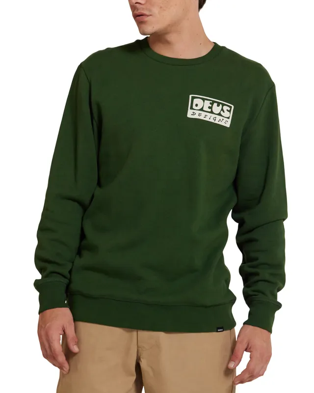 Nice To See You Crew - Hillside Green sold by Deus Ex Machina
