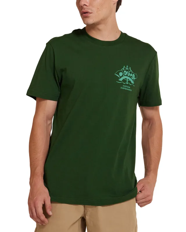 Sound Off Tee - Hillside Green sold by Deus Ex Machina