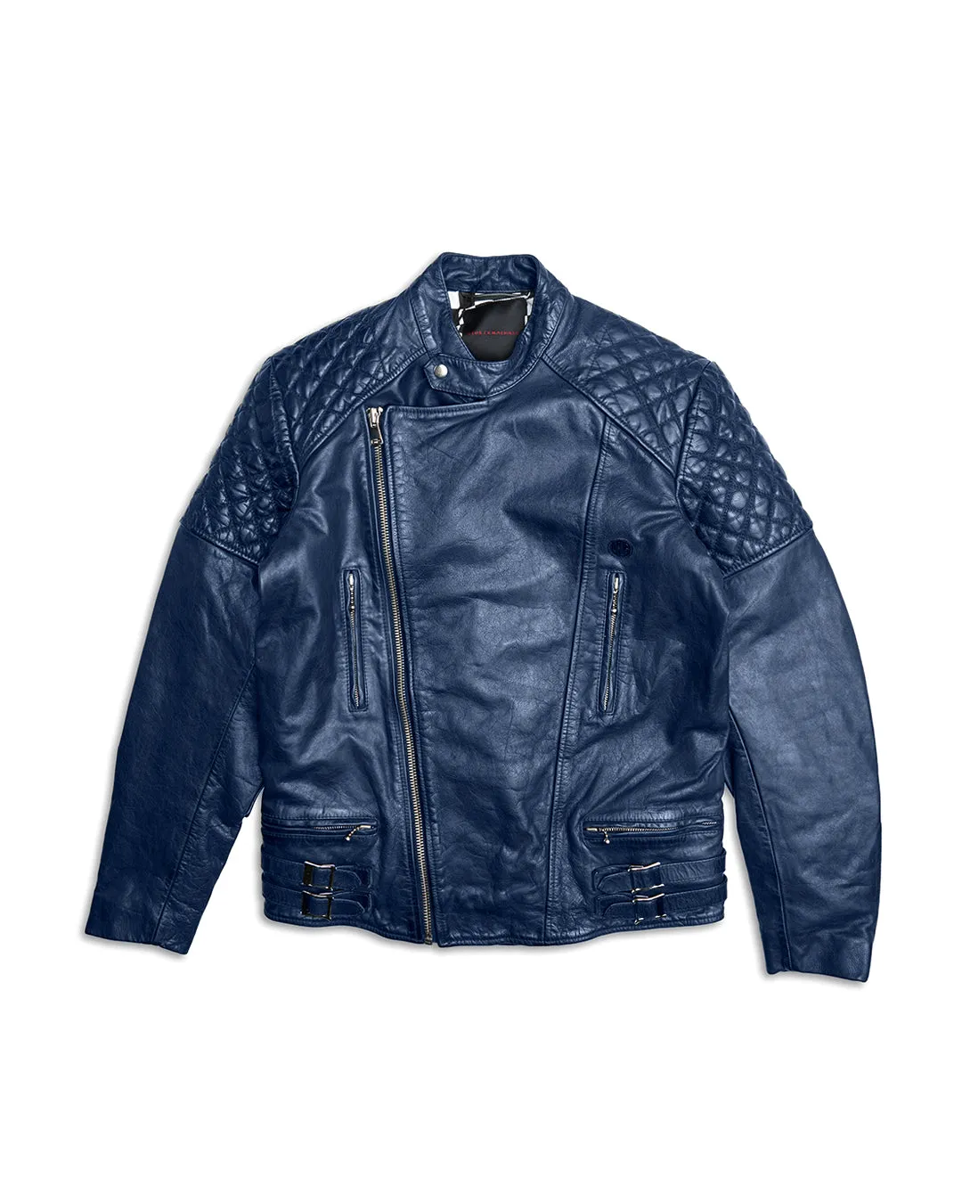 Lightning Leather Jacket - Dark Blue sold by Deus Ex Machina product image thumbnail 3
