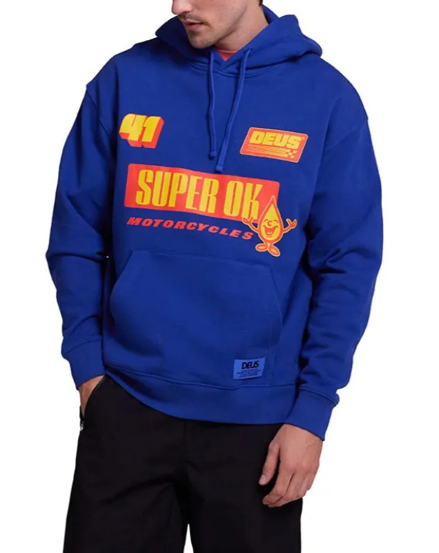 Aston Hoodie - True Blue made by Deus Ex Machina