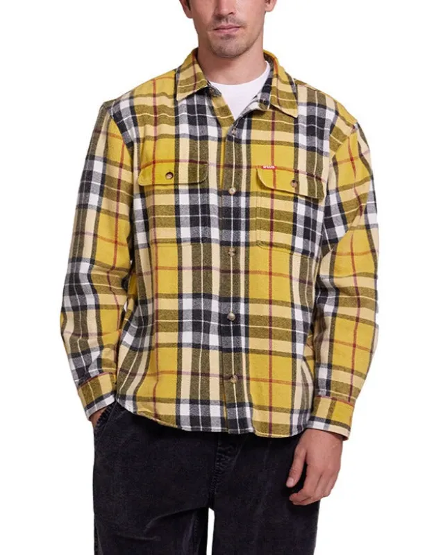 Vacay Check Shirt - Lemon sold by Deus Ex Machina