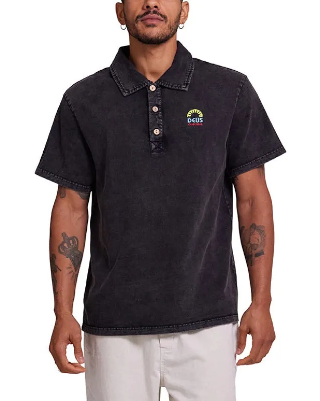 Layback Polo - Anthracite sold by Deus Ex Machina