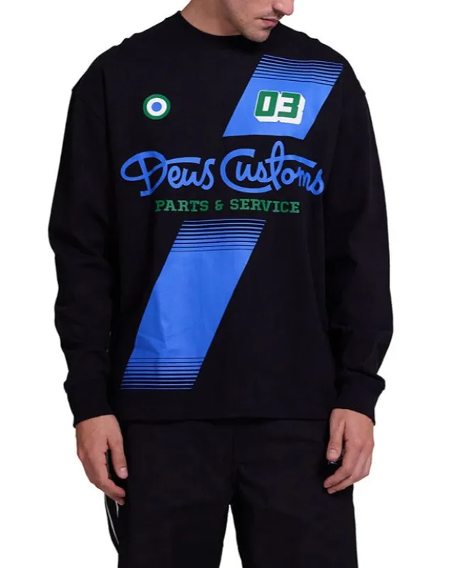 Campaign Long Sleeve Tee - Black sold by Deus Ex Machina