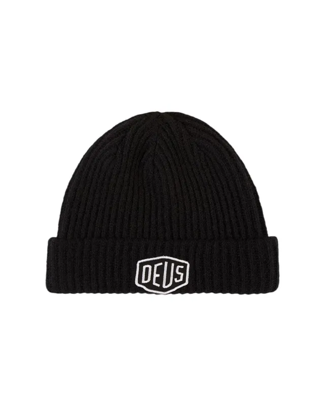 Shield Beanie - Black sold by Deus Ex Machina