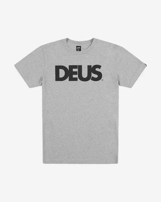 All Caps Tee - Grey Marle sold by Deus Ex Machina