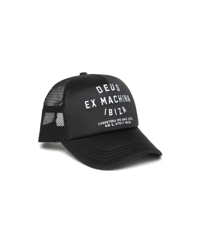 Ibiza Trucker Hat - Black made by Deus Ex Machina