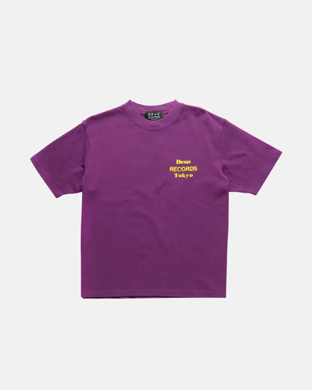 Primary Tokyo Picnic Tee - Plum Purple sold by Deus Ex Machina