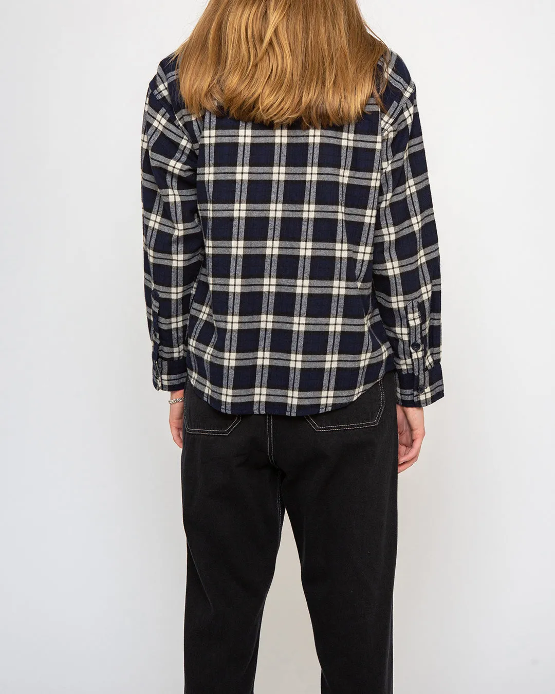 Flannel Check Shirt (Oversized Fit) - Navy Check sold by Deus Ex Machina product image thumbnail 2