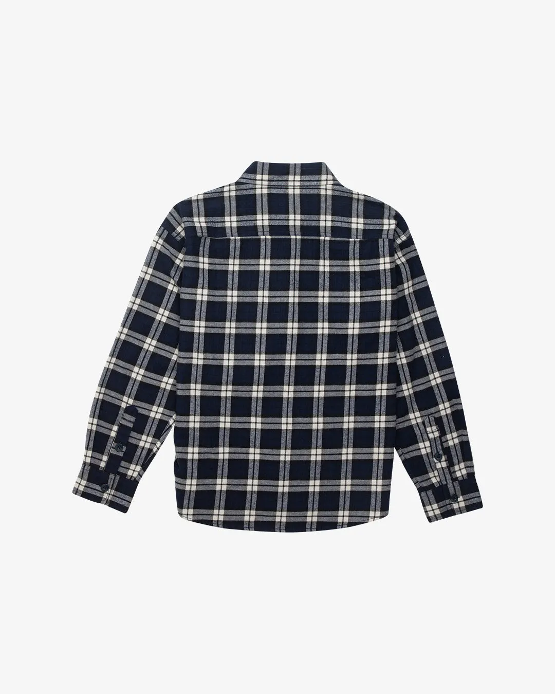 Flannel Check Shirt (Oversized Fit) - Navy Check sold by Deus Ex Machina product image thumbnail 5