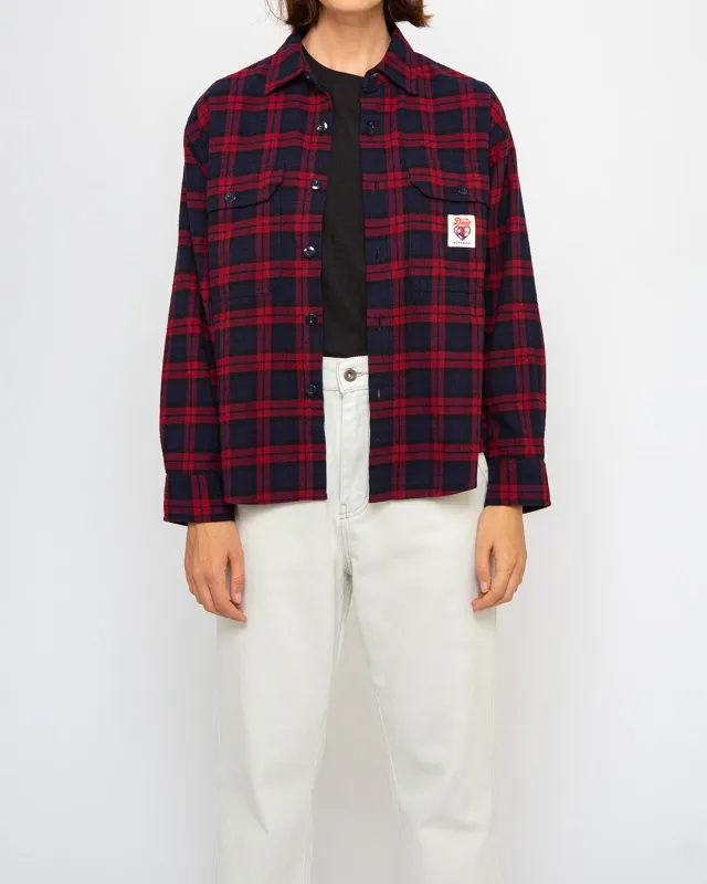 Flannel Check Shirt (Oversized Fit) - Red Check made by Deus Ex Machina