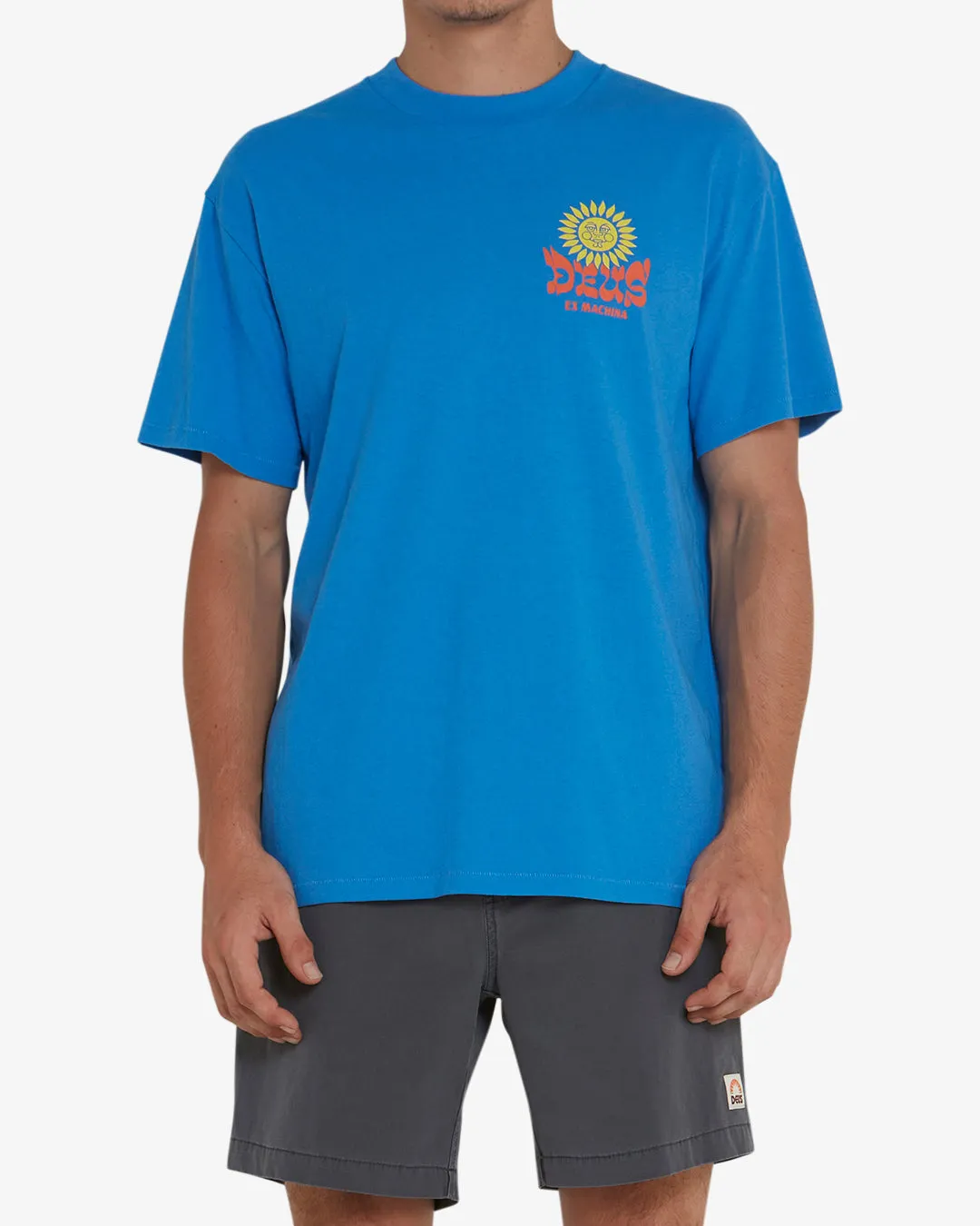 Sleeping Sun Tee - French Blue sold by Deus Ex Machina