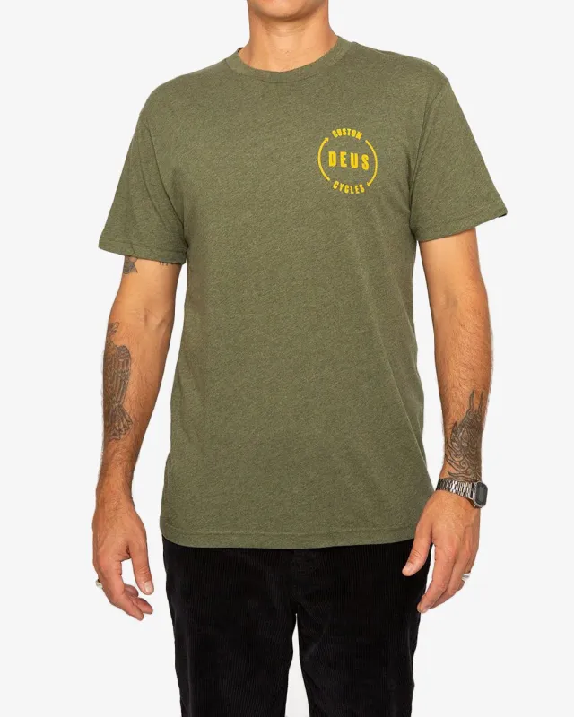 Turbulane Tee - Leaf Marle sold by Deus Ex Machina