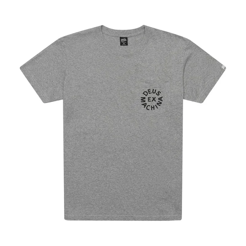Deus Pocket Logo Tee - Grey Marle sold by Deus Ex Machina