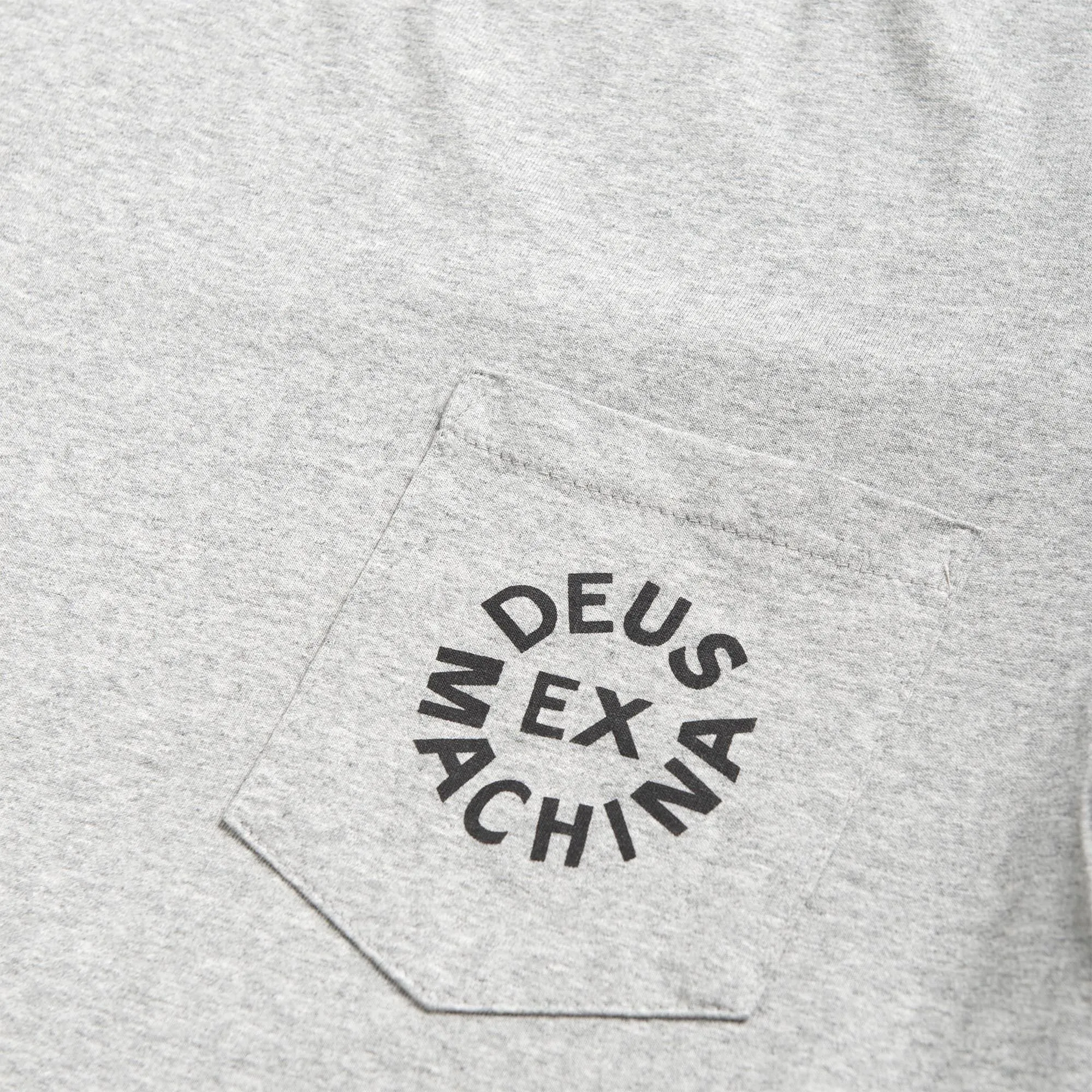 Deus Pocket Logo Tee - Grey Marle sold by Deus Ex Machina product image thumbnail 3