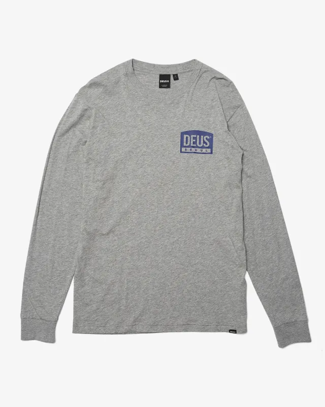 Daft Steady Long Sleeve Tee - Grey Marle made by Deus Ex Machina