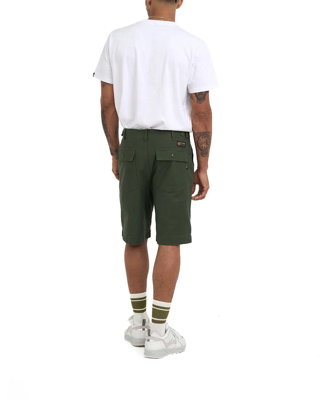 Harris Cordura Fatigue Short - Olive sold by Deus Ex Machina product image thumbnail 2
