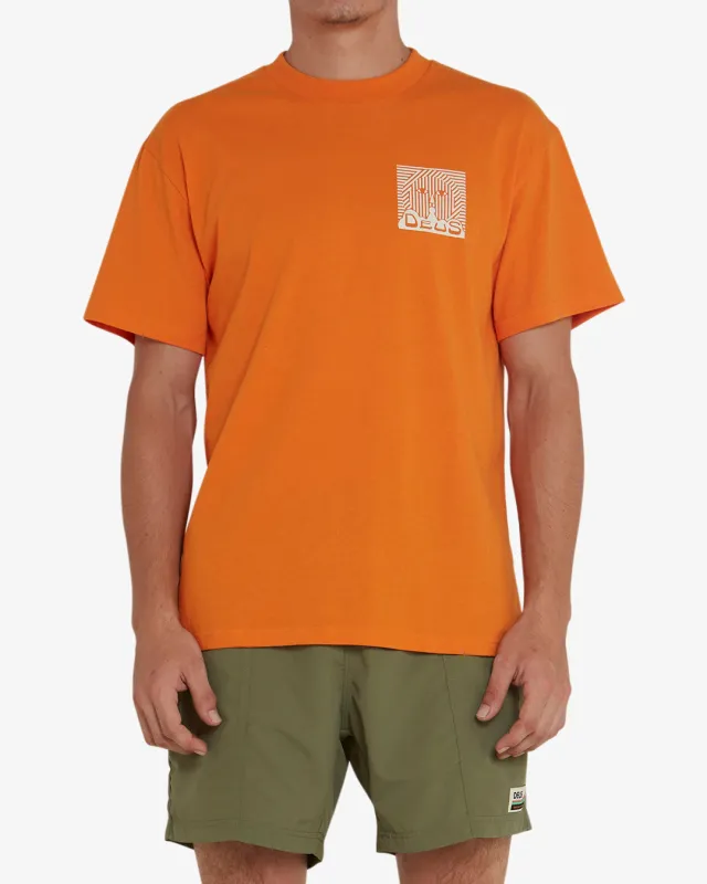 Uv Tee - Orange Ochre sold by Deus Ex Machina