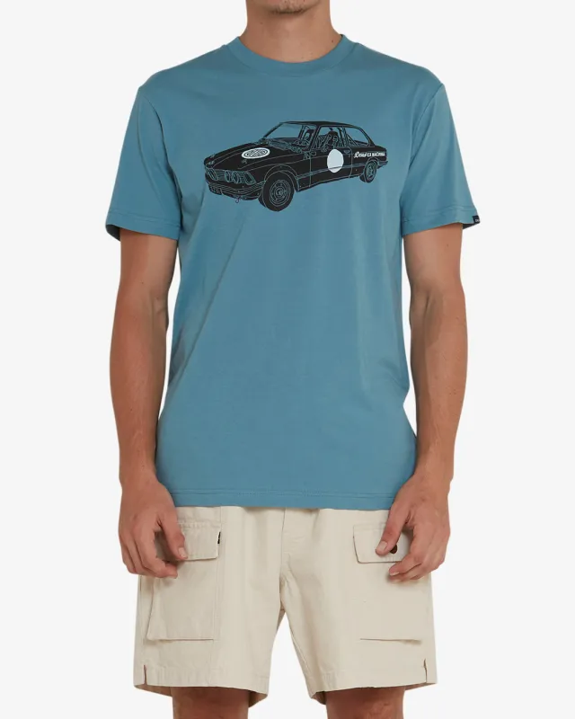 Rallyeye Tee - Smoke Blue sold by Deus Ex Machina