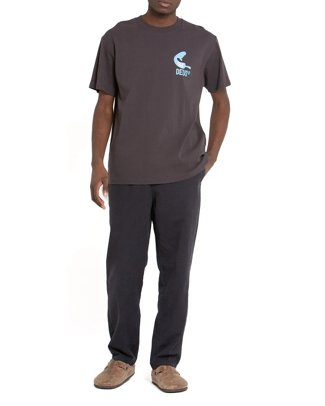 Biarritz Address Tee - Anthracite sold by Deus Ex Machina product image thumbnail 3