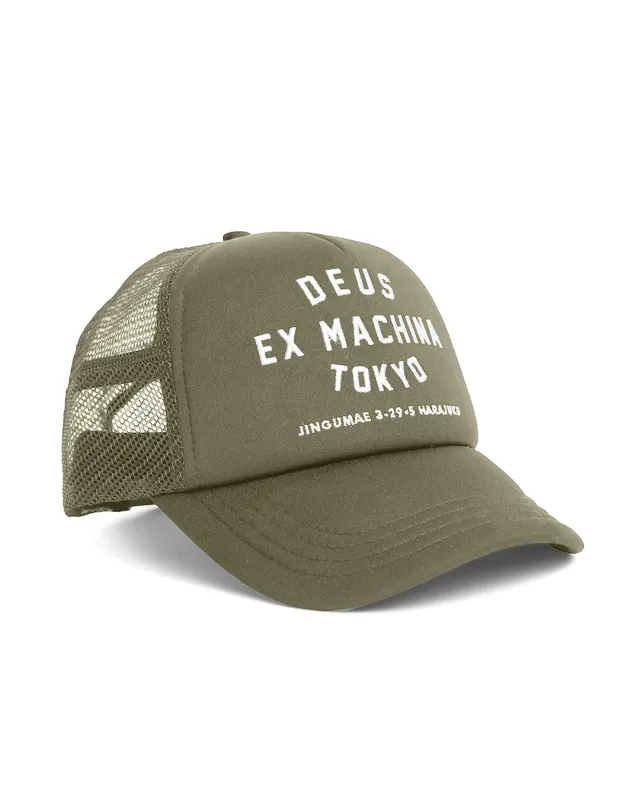 Tokyo Address Trucker - Forest Green made by Deus Ex Machina