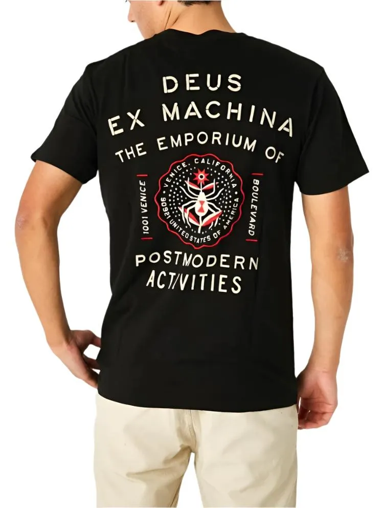 Venice Address Embroidery Tee - Black sold by Deus Ex Machina