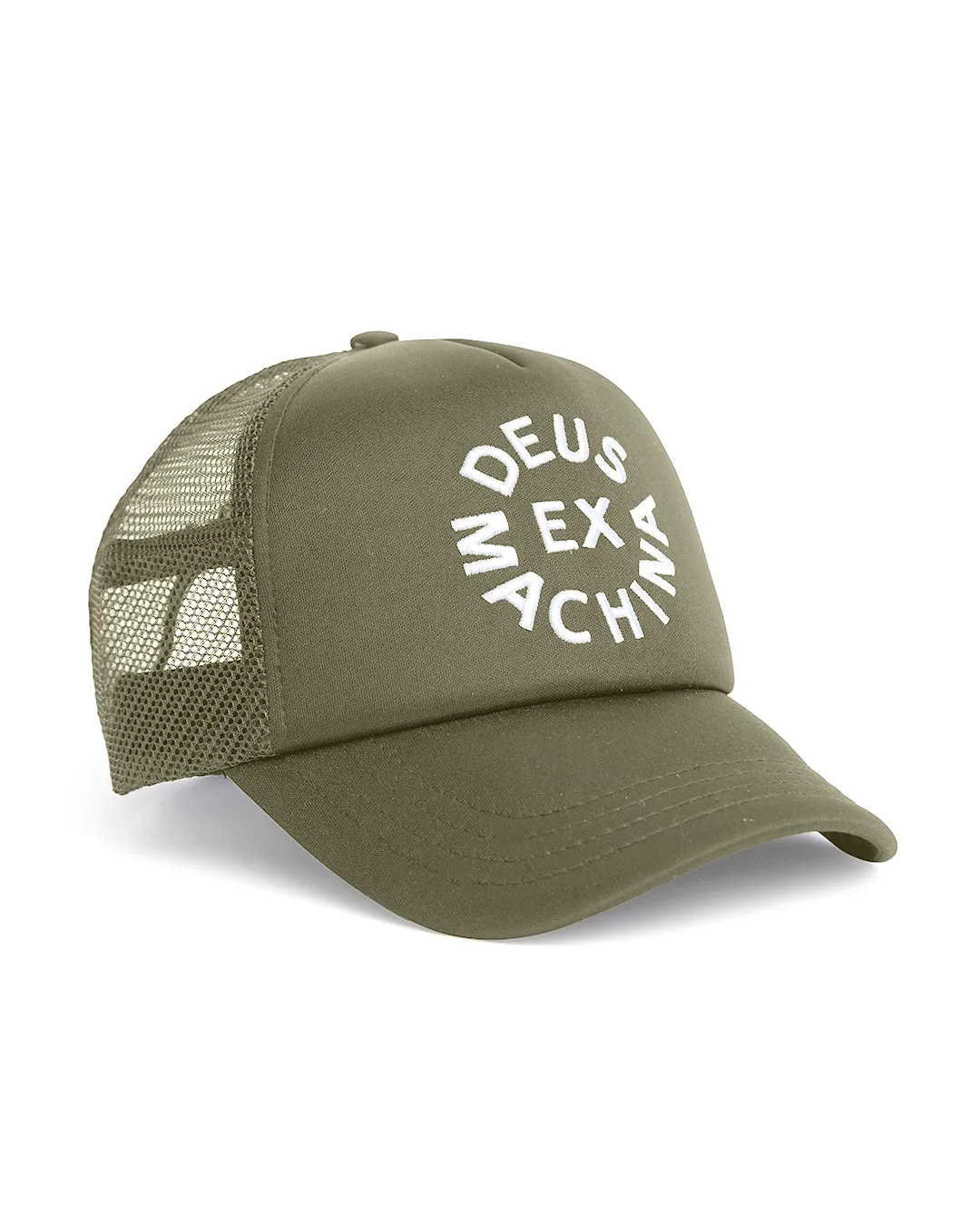Circle Logo Trucker - Forest Green sold by Deus Ex Machina