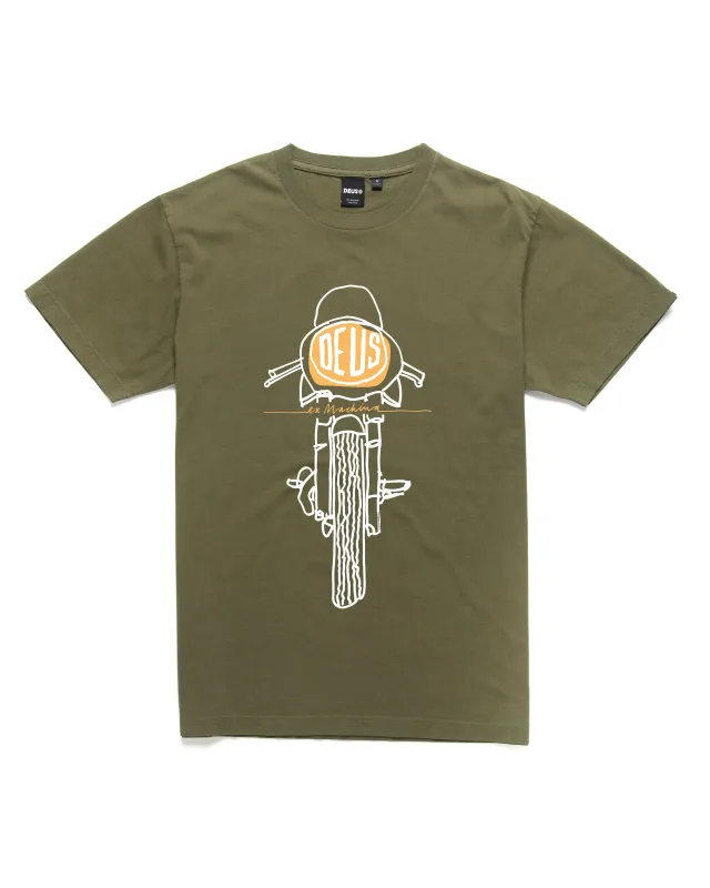 Frontal Matchless Tee - Forest Green sold by Deus Ex Machina