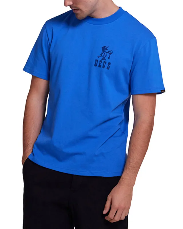 Old Town Tee - French Blue sold by Deus Ex Machina