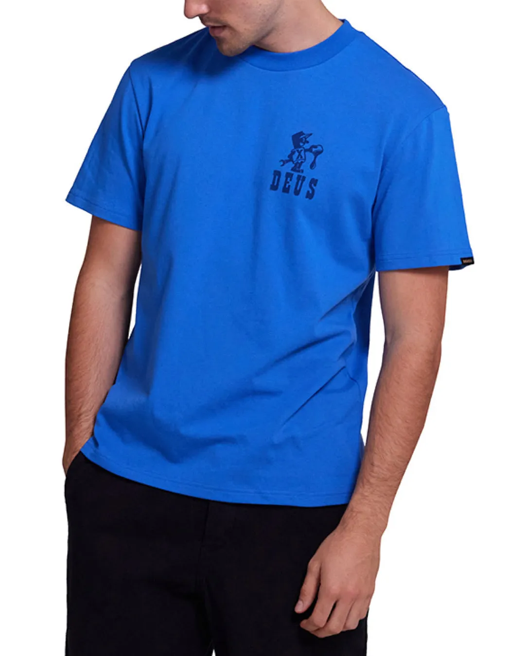 Old Town Tee - French Blue sold by Deus Ex Machina