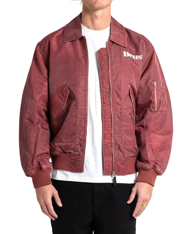 Dreamhouse Flight Jacket - Maroon made by Deus Ex Machina