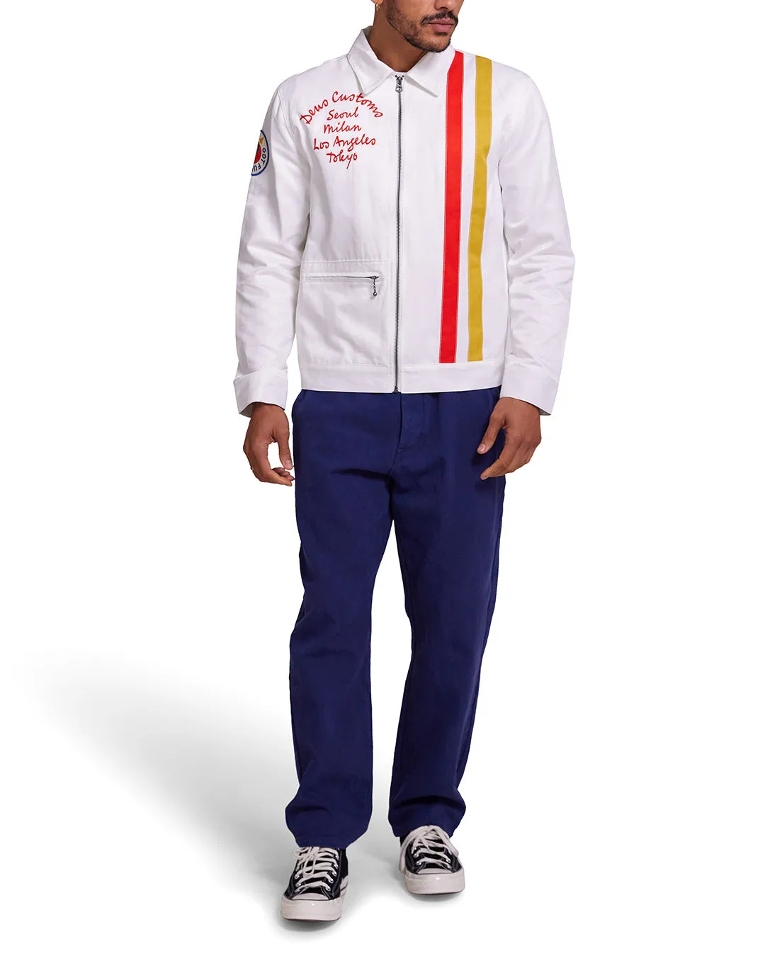 Chime Racing Jacket - Vintage White sold by Deus Ex Machina product image thumbnail 3