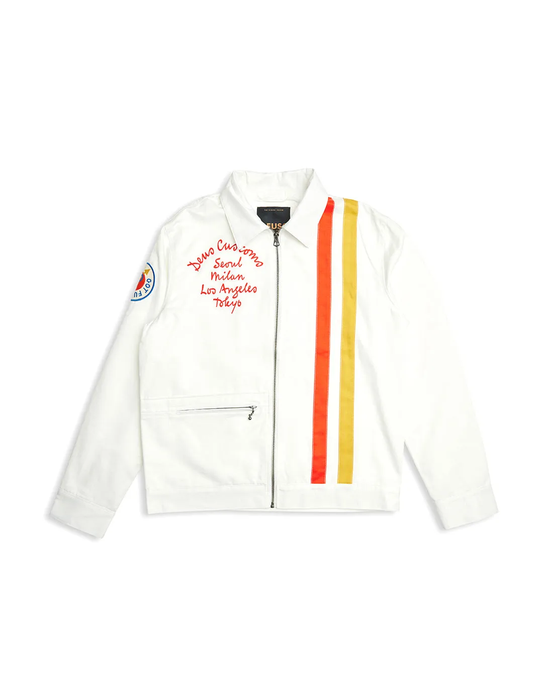 Chime Racing Jacket - Vintage White sold by Deus Ex Machina product image thumbnail 5
