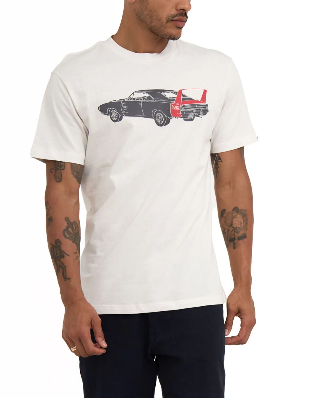Charger Tee - Vintage White sold by Deus Ex Machina