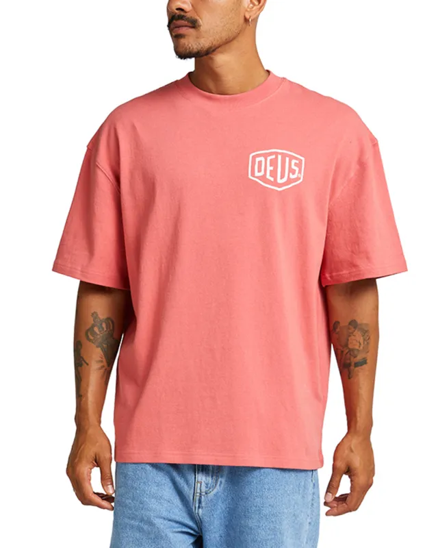 Oversized Tokyo Tee - Red Rose sold by Deus Ex Machina