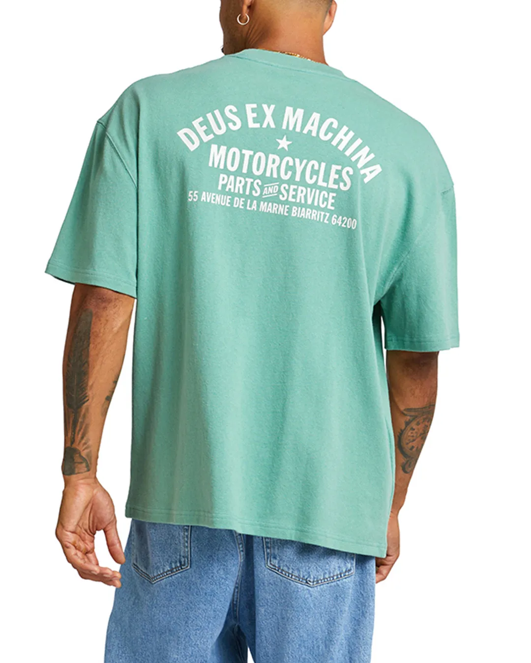 Oversized Biarritz Tee - Sea Foam sold by Deus Ex Machina