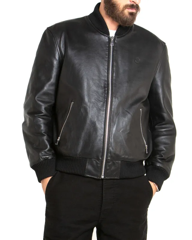 Thunder Leather Bomber - Black made by Deus Ex Machina