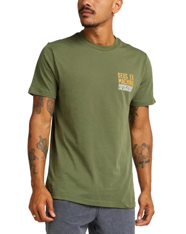 Beam Tee - Loden Green sold by Deus Ex Machina
