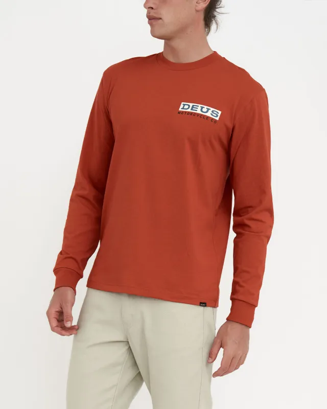 Bigdee Long Sleeve Tee - Red Clay made by Deus Ex Machina