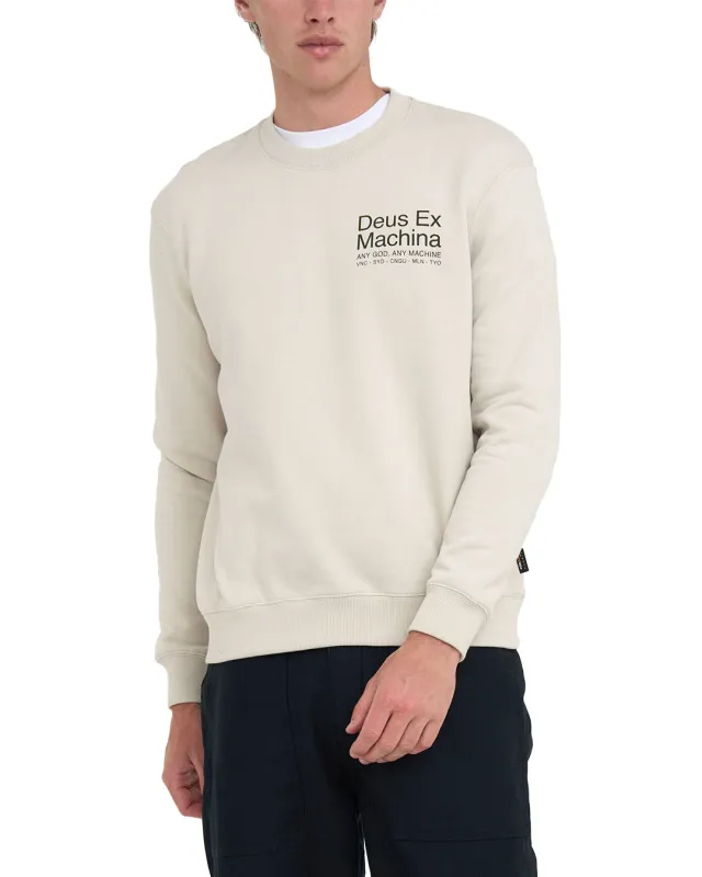 Zoning Cordura Crew - Dirty White sold by Deus Ex Machina