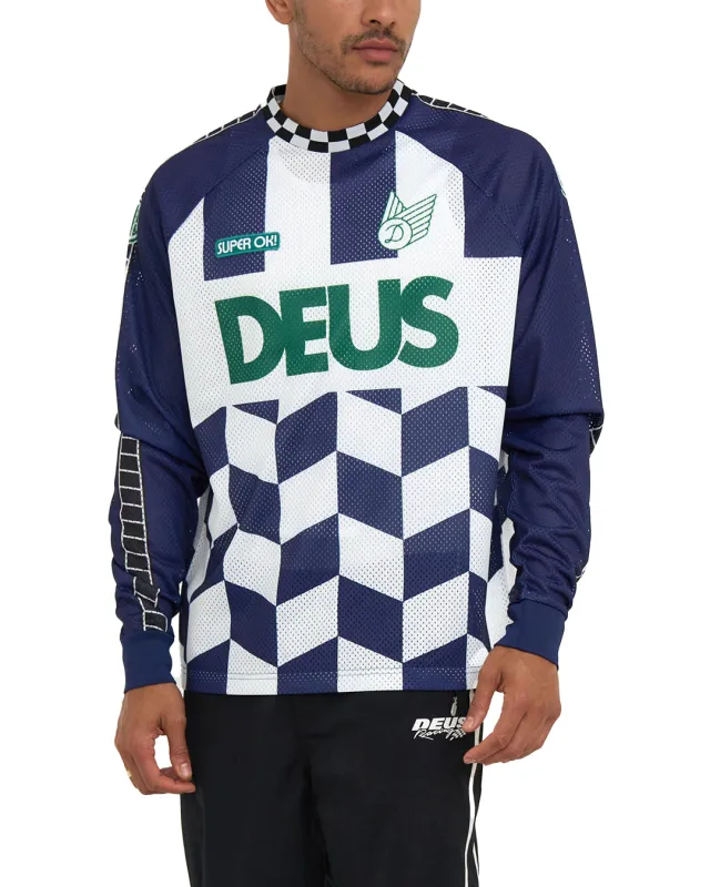 Sidetrack Moto Jersey - Estate Blue made by Deus Ex Machina